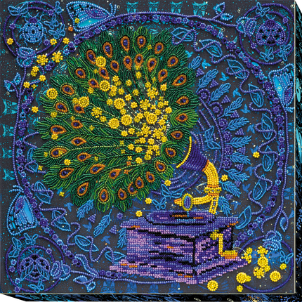 DIY Bead Embroidery Kit "Magic gramophone" 11.8"x11.8" / 30.0x30.0 cm