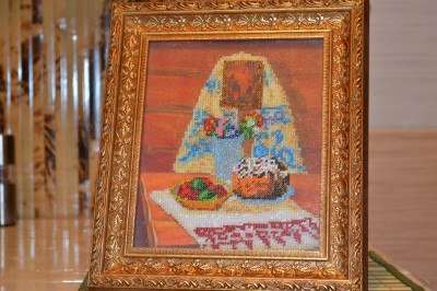 Canvas for bead embroidery "Easter" 6.5"x7.9" / 16.5x20.0 cm