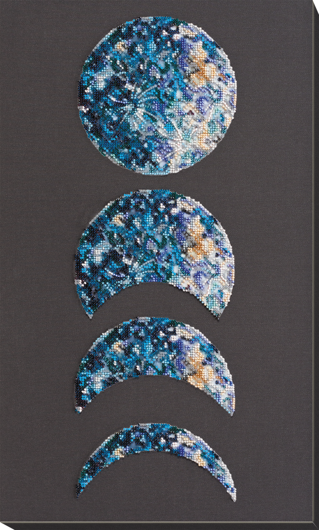 DIY Bead Embroidery Kit "Moon phases" 11.8"x20.9" / 30.0x53.0 cm