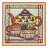 DIY Bead Embroidery Kit "Tea-party"  5.9"x5.9" / 15.0x15.0 cm