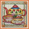 DIY Bead Embroidery Kit "Tea-party"  5.9"x5.9" / 15.0x15.0 cm