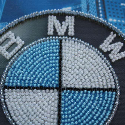 DIY Bead Embroidery Kit "BMW"  5.9"x5.9" / 15.0x15.0 cm