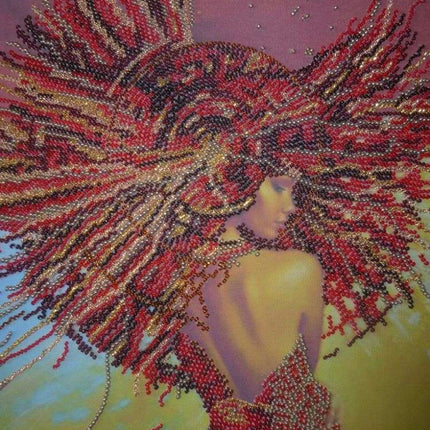 DIY Bead Embroidery Kit "Vivian" 10.2"x11.8" / 26.0x30.0 cm