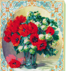 DIY Bead Embroidery Kit "Poppies and buldenezh" 12.2"x16.5" / 31.0x42.0 cm