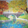 Canvas for bead embroidery "Transparent autumn-1" 11.8"x11.8" / 30.0x30.0 cm