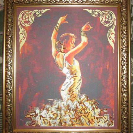 DIY Bead Embroidery Kit "Catherine" 9.1"x11.0" / 23.0x28.0 cm