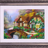 Bead DIY Embroidery Kit "House by the Brook" 9.1"x12.6"/ 23.0x32.0 cm