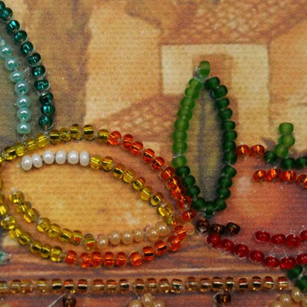 DIY Bead Embroidery Kit "Spices – 1"  5.9"x5.9" / 15.0x15.0 cm