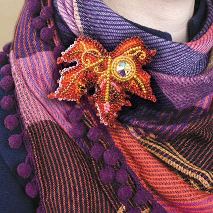 Beadwork kit for creating brooch "Drop of the sun"