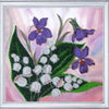 DIY Bead Embroidery Kit "Spring Mood" 10.6"x11.0" / 27.0x28.0 cm