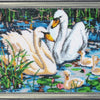 DIY Bead Embroidery Kit "Swan Family" 10.2"x13.0" / 26.0x33.0 cm