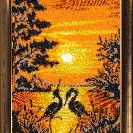 DIY Bead Embroidery Kit "Dance at the Sunset" 13.0"x9.4" / 33.0x24.0 cm