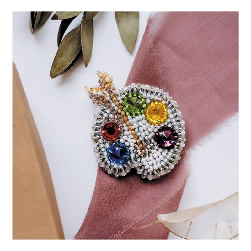 Beadwork kit for creating brooch "Palette"