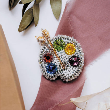 Beadwork kit for creating brooch "Palette"