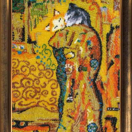 DIY Bead Embroidery Kit "Hug" 13.4"x9.8" / 34.0x25.0 cm