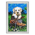 DIY Bead Embroidery Kit "Naughty Puppy" 13.8"x9.1" / 35.0x23.0 cm