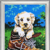 DIY Bead Embroidery Kit "Naughty Puppy" 13.8"x9.1" / 35.0x23.0 cm