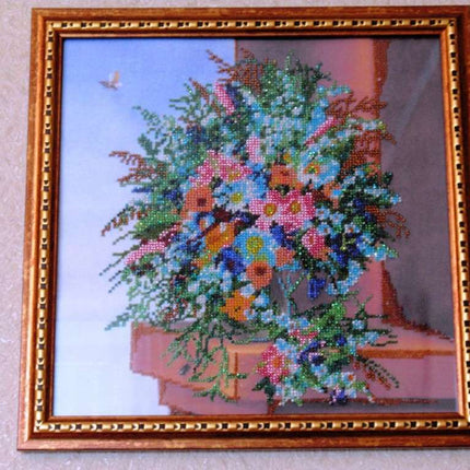Canvas for bead embroidery "Summer Palette" 11.8"x11.8" / 30.0x30.0 cm
