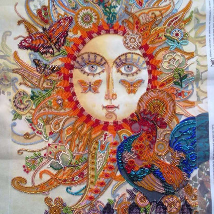 DIY Bead Embroidery Kit "Sunrise" 12.2"x16.5" / 31.0x42.0 cm