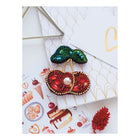 Beadwork kit for creating brooch 