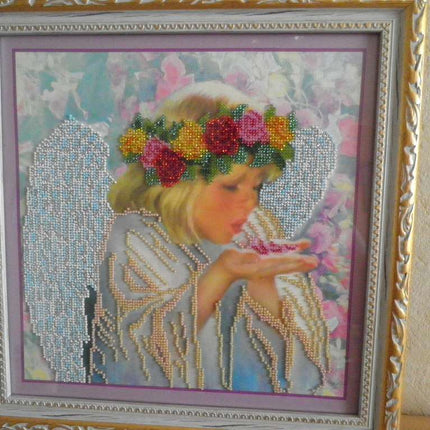 Canvas for bead embroidery "Rose Petals" 11.8"x11.8" / 30.0x30.0 cm