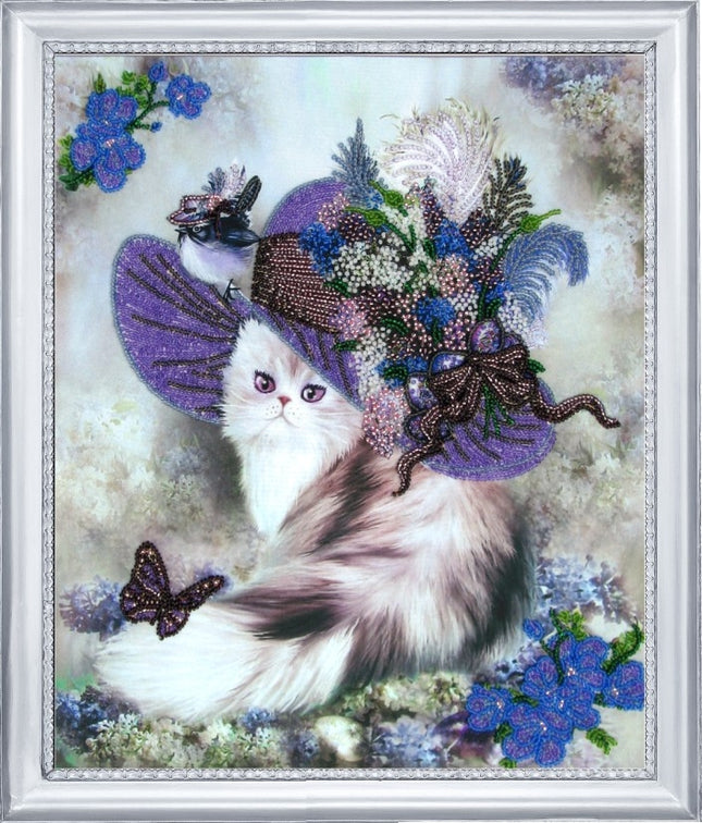 DIY Bead Embroidery Kit "My Fair Lady" 12.6"x10.6" / 32.0x27.0 cm