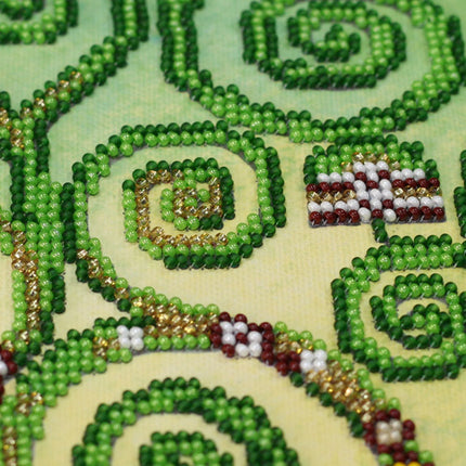 DIY Bead Embroidery Kit "Summer tree of life" 9.1"x18.1" / 23.0x46.0 cm