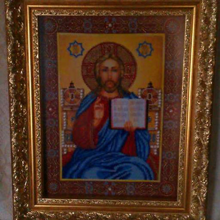 DIY Bead Embroidery Kit "Wedding Icon – The Lord God Almighty" 11.0"x15.0" / 28.0x38.0 cm