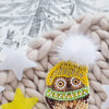 Beadwork kit for creating brooch "Owl Kuzya"