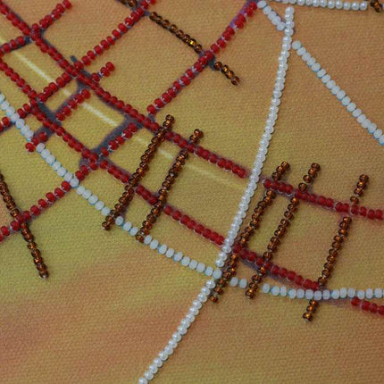 DIY Bead Embroidery Kit "Girl on ball" 9.1"x16.5" / 23.0x42.0 cm