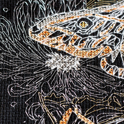 DIY Cross Stitch Kit "Night moth" 9.4"x12.6"