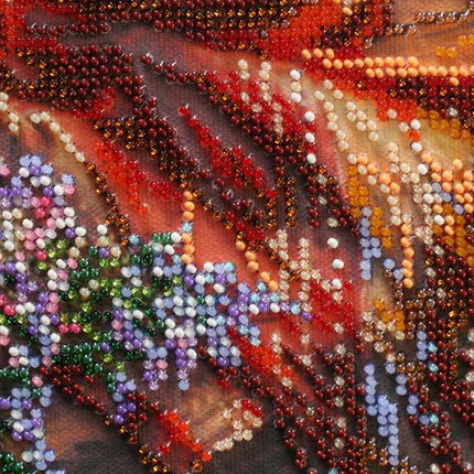 DIY Bead Embroidery Kit "High tea" 11.0"x13.8" / 28.0x35.0 cm