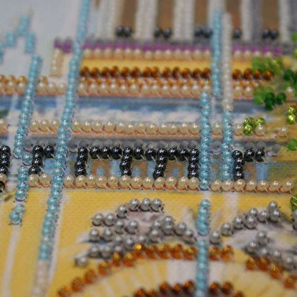 DIY Bead Embroidery Kit "City sketches – 2" 11.8"x17.7" / 30.0x45.0 cm