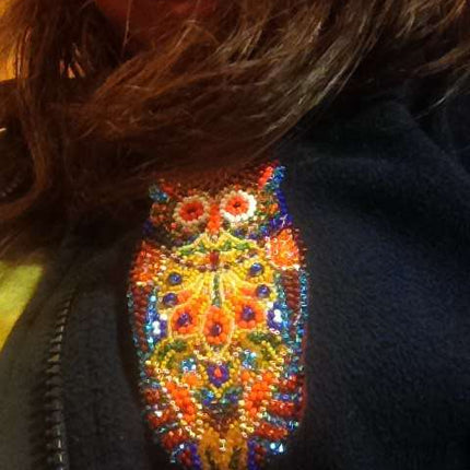 Beadwork kit for creating brooch "Owl"