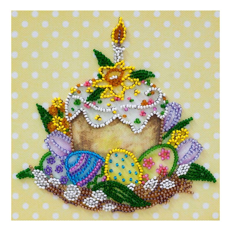 DIY Bead Embroidery Kit "Holy holiday"  5.9"x5.9" / 15.0x15.0 cm
