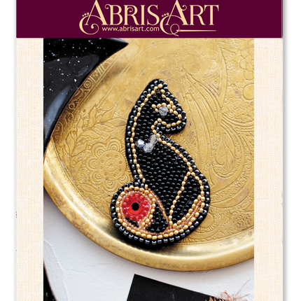 Beadwork kit for creating brooch "Lady"