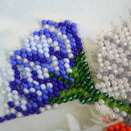 DIY Bead Embroidery Kit "Basket of summer" 16.1"x12.6" / 41.0x32.0 cm