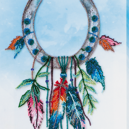 DIY Bead Embroidery Kit "Horseshoe for good luck" 9.1"x13.0" / 23.0x33.0 cm