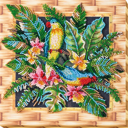 DIY Bead Embroidery Kit "Lori parrots"