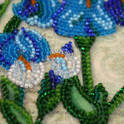 DIY Bead Embroidery Kit "Ultramarine"  5.9"x5.9" / 15.0x15.0 cm