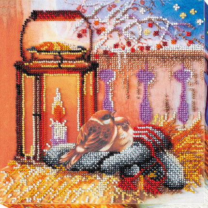 DIY Bead Embroidery Kit "By the fire"
