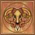 DIY Bead Embroidery Kit "Aries" 8.7"x8.7" / 22.0x22.0 cm