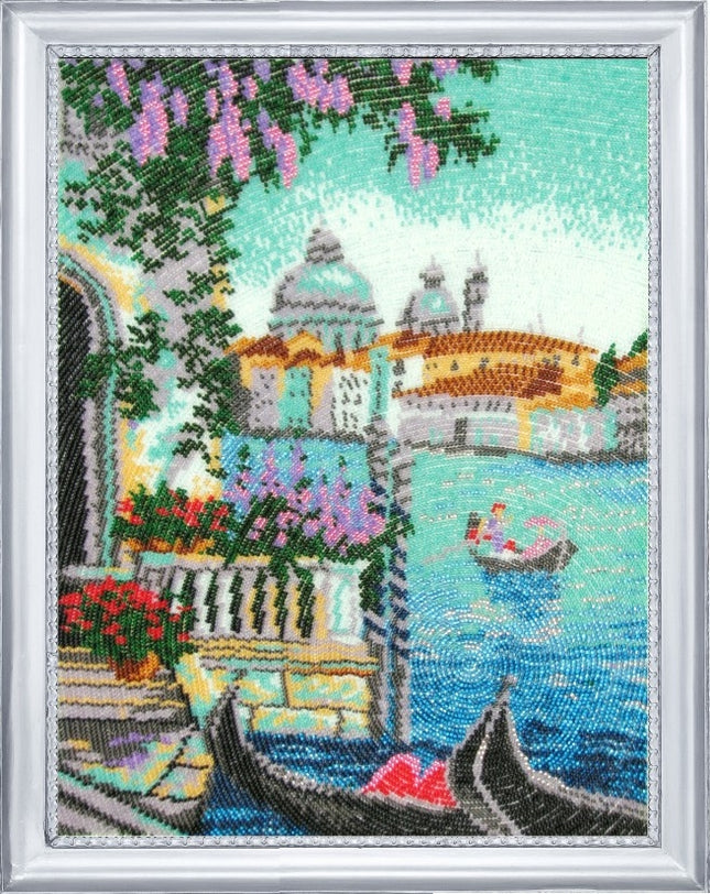 Bead DIY Embroidery Kit "Morning in Venice" 13.8"x10.2"/ 35.0x26.0 cm