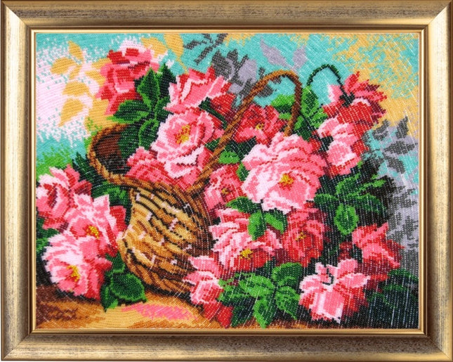 DIY Bead Embroidery Kit "Present for My Darling" 10.2"x13.4" / 26.0x34.0 cm