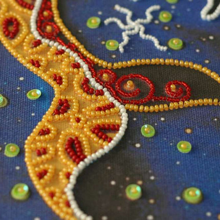 DIY Bead Embroidery Kit "Children of the ocean" 7.9"x11.8" / 20.0x30.0 cm