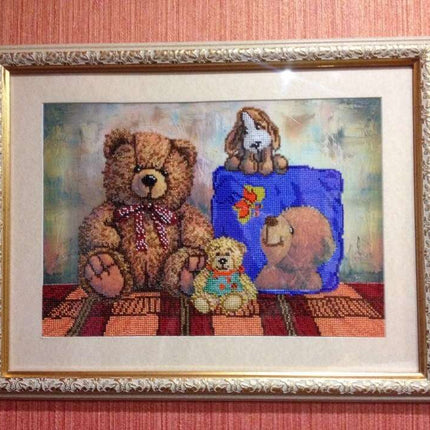DIY Bead Embroidery Kit "Toys – 3" 16.5"x11.8" / 42.0x30.0 cm