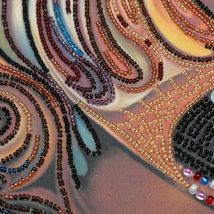 DIY Bead Embroidery Kit "Africa daughter" 11.8"x15.7" / 30.0x40.0 cm