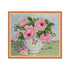 DIY Cross Stitch Kit "Pink flovers" 8.1"x6.5"