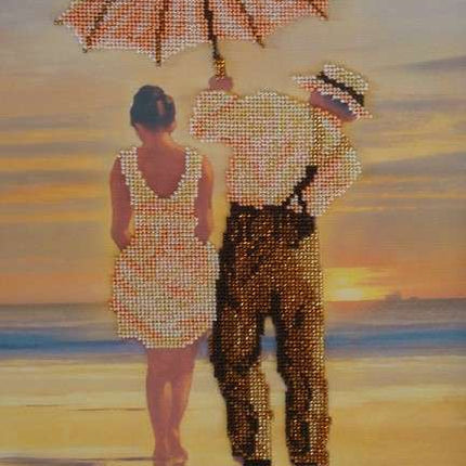DIY Bead Embroidery Kit "Rendezvous" 11.8"x14.0" / 30.0x35.5 cm