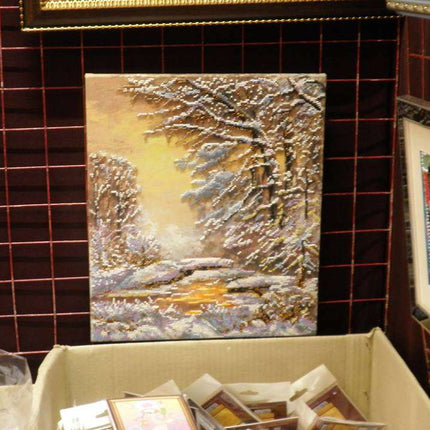 DIY Bead Embroidery Kit "Crystal winter" 11.8"x13.8" / 30.0x35.0 cm